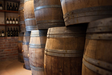 Barrels of wine