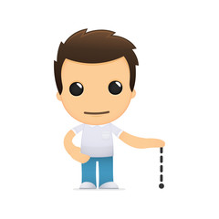 funny cartoon casual man