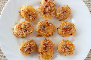 Fried bananas