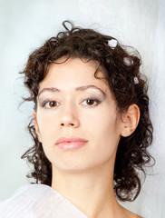 Close up portrait of a beautiful female model.