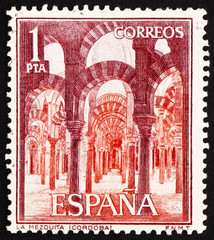 Postage stamp Spain 1964 Interior of La Mezquita, Cordoba, Spain