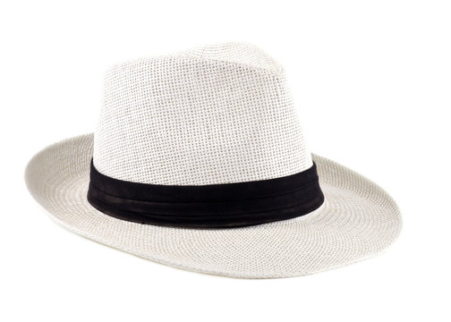 White Cuban Hat Isolated
