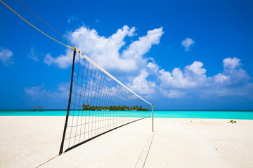 volleyball net at the beach