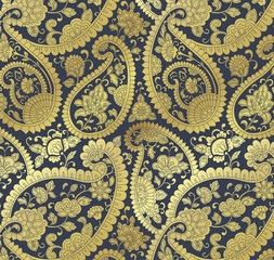 traditional paisley floral pattern , textile , royal India