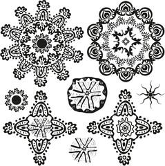 indian style ornamental floral shapes