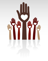 United people with copy space.