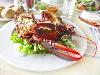 lobster on a plate
