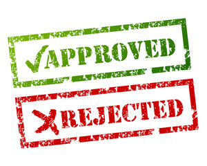 Approved Rejected sign - 40991001