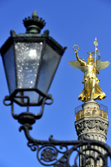 Fototapeta na wymiar Berlin, miasto, kolumna, niemcy, Siegessaule, zwycięstwo,