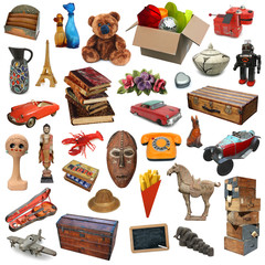 Marché aux puces (objets détourés)