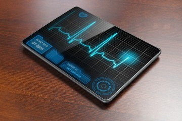 Medical tablet on table