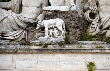 Obraz premium Fontana della Dea di Roma, Piazza del Popolo, Roma