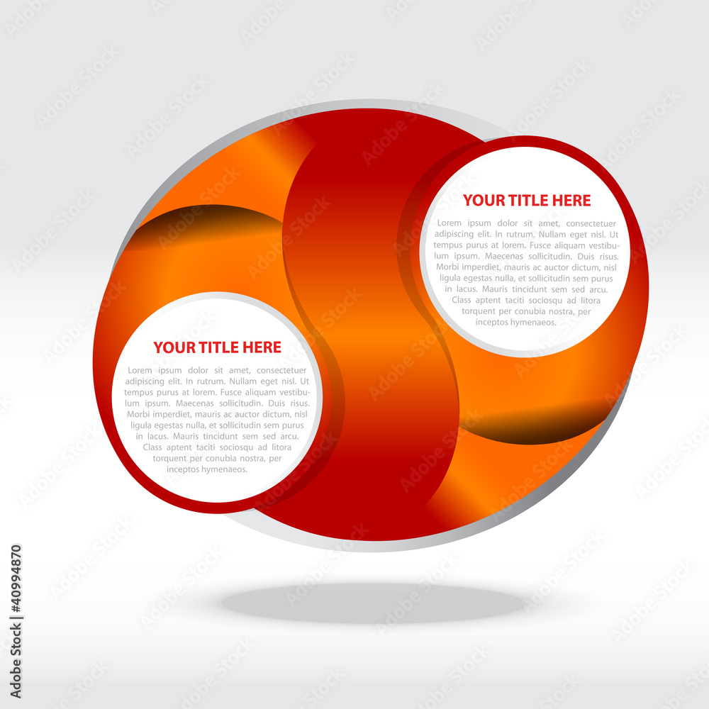 Aufkleber Abstract vector background for two texts