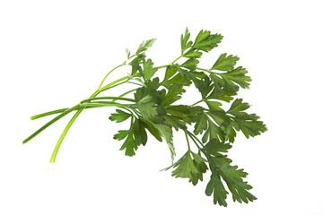 Bunch of parsley isolated on white