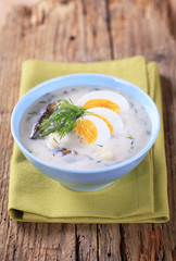 Sour cream soup
