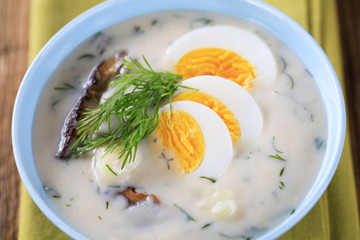 Sour cream soup