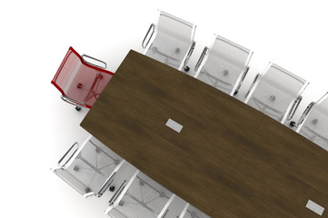 Fototapeta na wymiar Conference Table-3d illustration