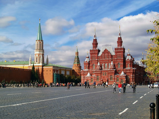 Red square view of Moscow Russia