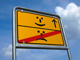 Schild Smiley