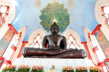 Big black buddha in european temple style