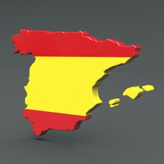 Fototapeta premium 3d Karte Spanien