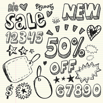 Hand-Drawn Sketchy Percent Discount Sale