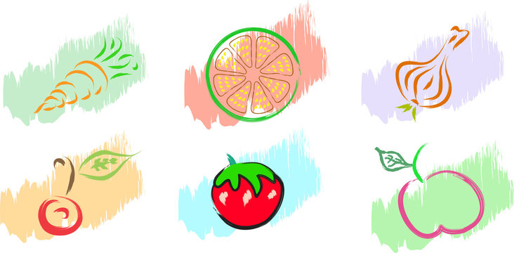 fruits and vegetables illustration