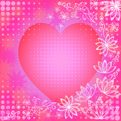 Background with valentine heart