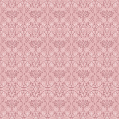 Floral seamless pattern ash-pink color - 41008264