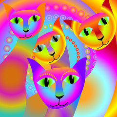 Gatti colorati 1