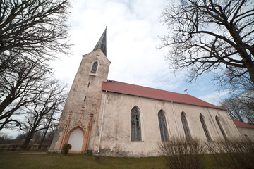 Fototapeta na wymiar Church in Koknese, Latvia.