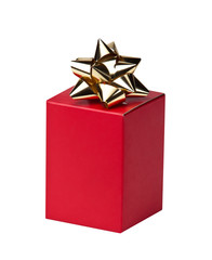 Red box with gold bow