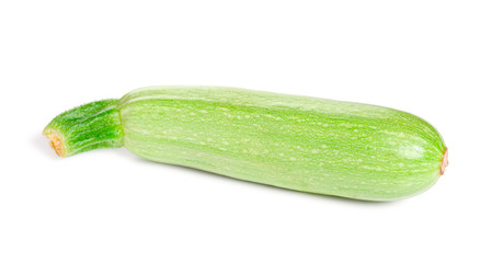 Green fresh Zucchini isolated on white background
