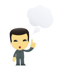 funny cartoon asian businessman