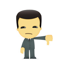 funny cartoon asian businessman