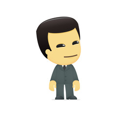 funny cartoon asian businessman