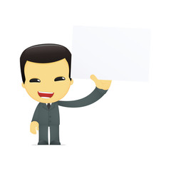 funny cartoon asian businessman