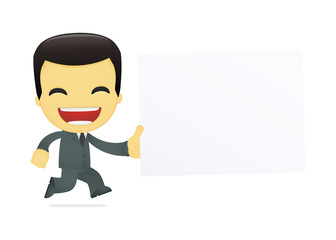 funny cartoon asian businessman