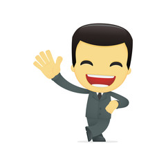 funny cartoon asian businessman