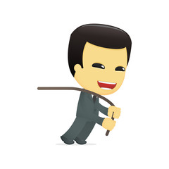 funny cartoon asian businessman
