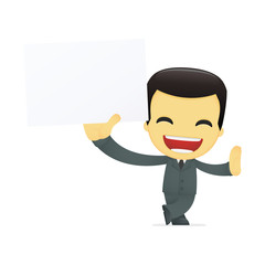 funny cartoon asian businessman