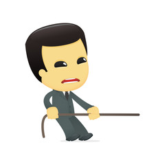 funny cartoon asian businessman