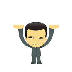 funny cartoon asian businessman