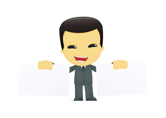 funny cartoon asian businessman