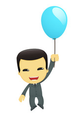 funny cartoon asian businessman