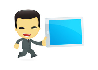 funny cartoon asian businessman