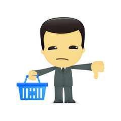 funny cartoon asian businessman