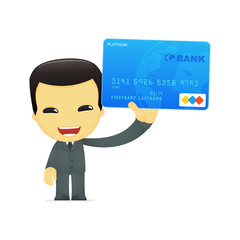 funny cartoon asian businessman