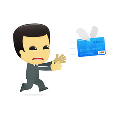 funny cartoon asian businessman