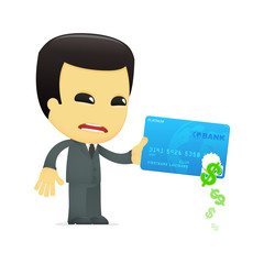 funny cartoon asian businessman